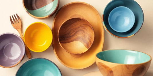 Sustainable and Stylish: Wooden Enamel Bowls at Arbhu Store - arbhustore