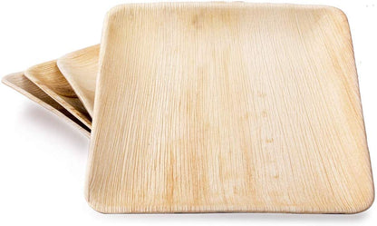 10 inch palm leaf square plates for party tableware