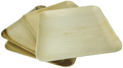 compostable square dinner plates made from palm leaf