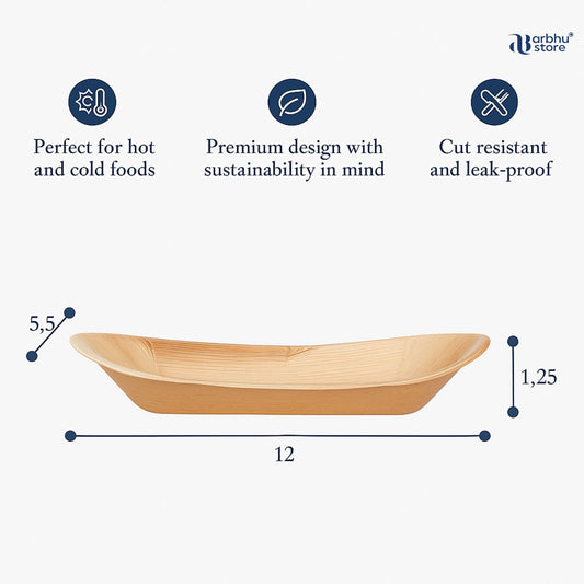 Palm Leaf  Pack Dipping Bowls, Round & Square Plates, Mini & Bamboo Trays (2.5"–12")