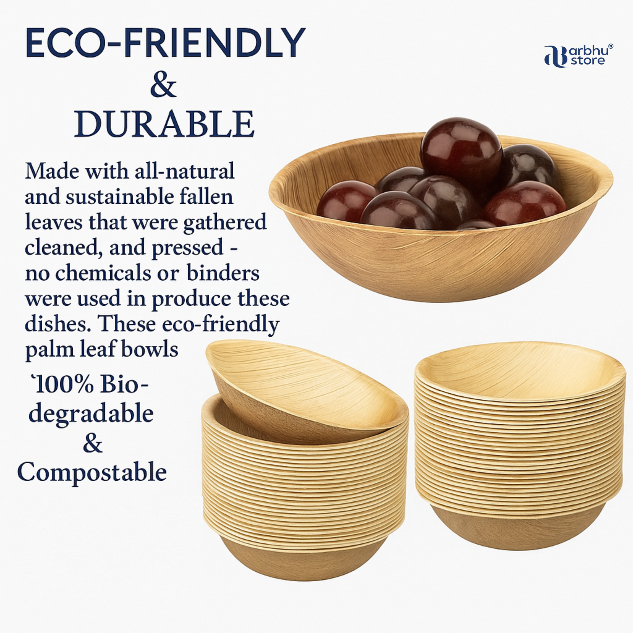 Palm Leaf Dinner Plates | Eco-Friendly, Biodegradable & Compostable Dishes