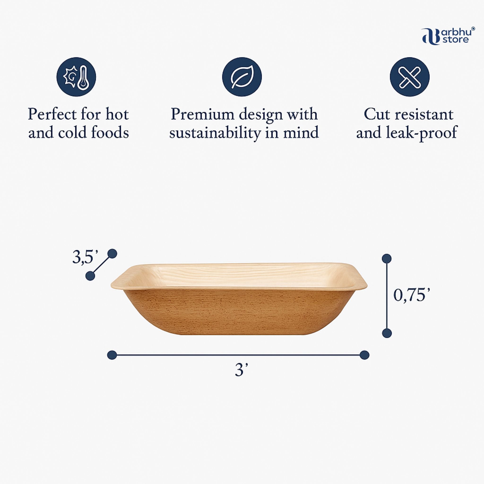 Palm Leaf  Pack Dipping Bowls, Round & Square Plates, Mini & Bamboo Trays (2.5