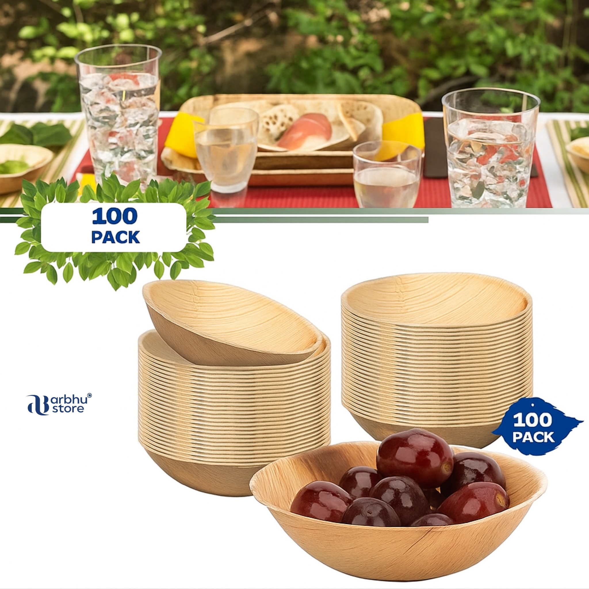 Palm Leaf Dinner Plates | Eco-Friendly, Biodegradable & Compostable Dishes