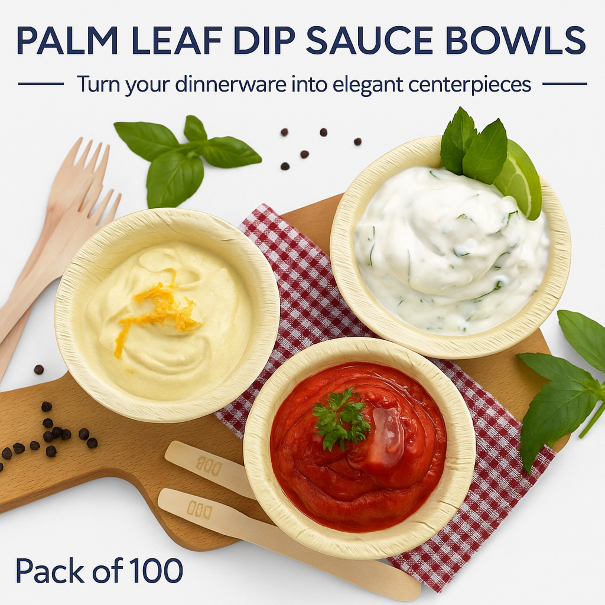 Disposable Palm Leaf Strong Bowl Like Bamboo Party Bowl - Decorative Compostable Tableware