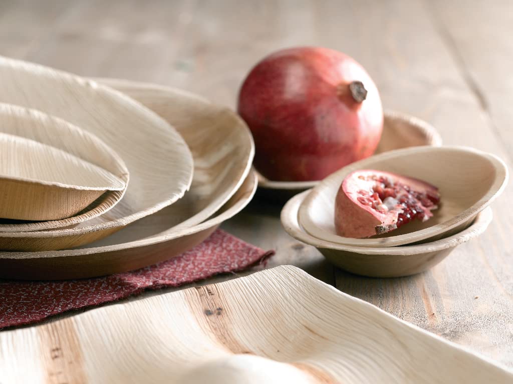 Square Palm Leaf Plates & Bowls 7x5