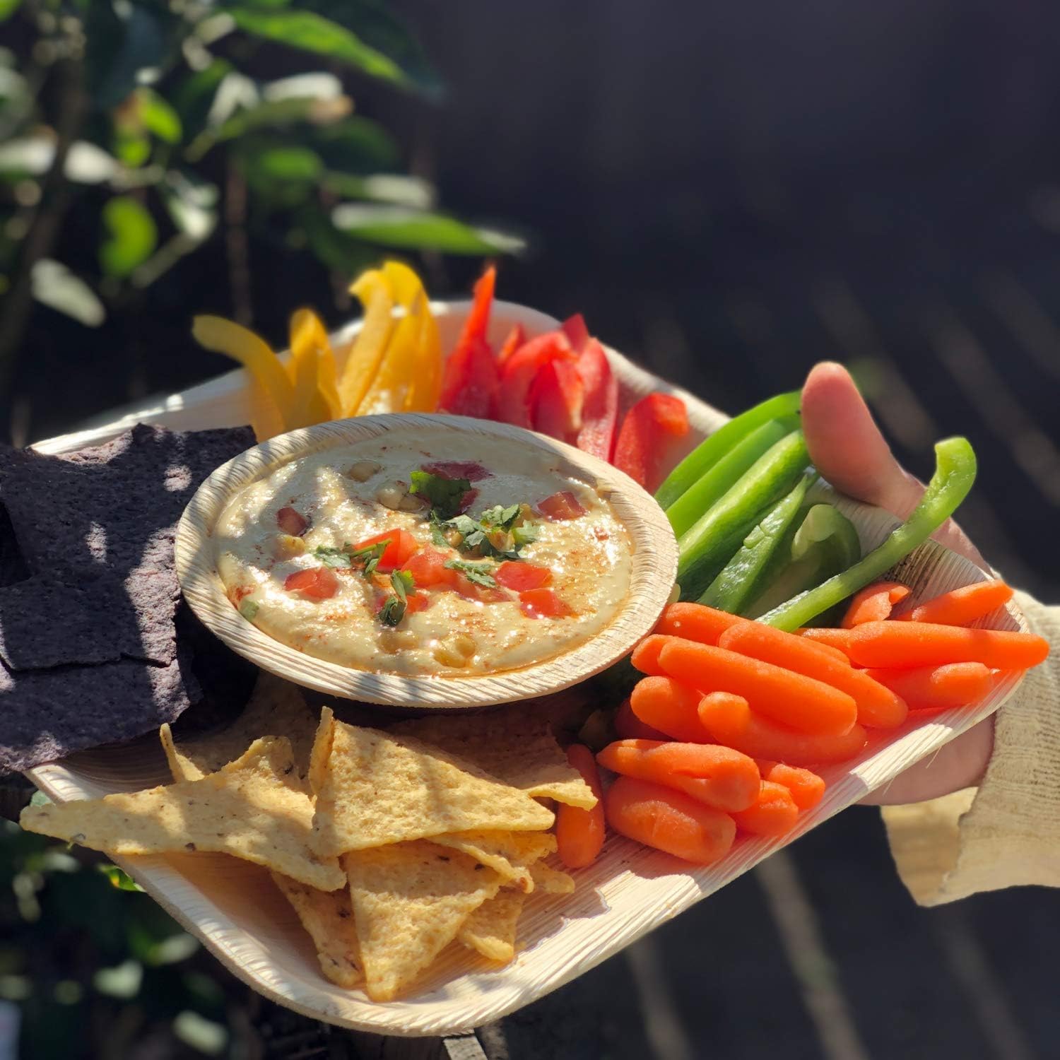 Palm Leaf Plates & Bowls Combo (125) | Compostable Disposable Tableware