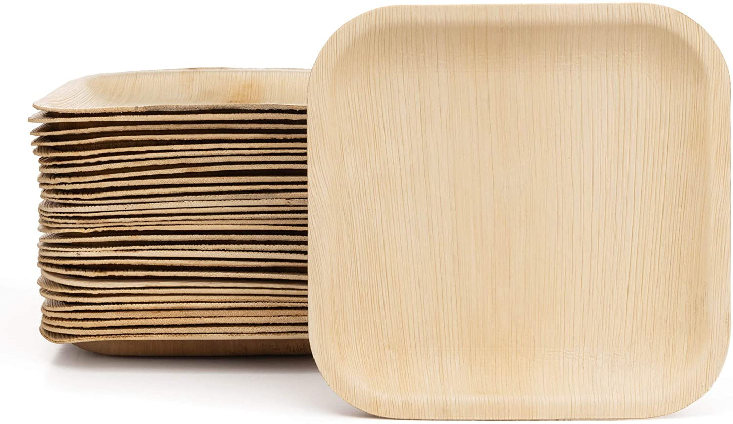 palm leaf square plates for hot and cold foods