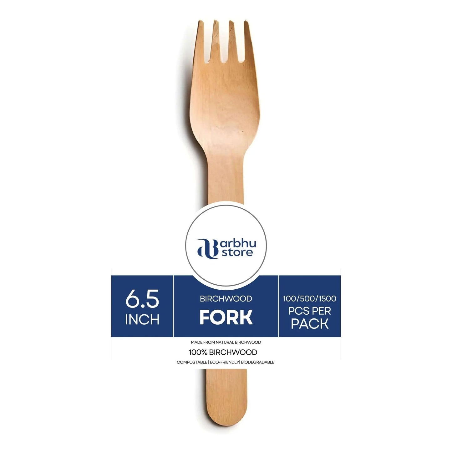 plastic-free wood forks for food service meals