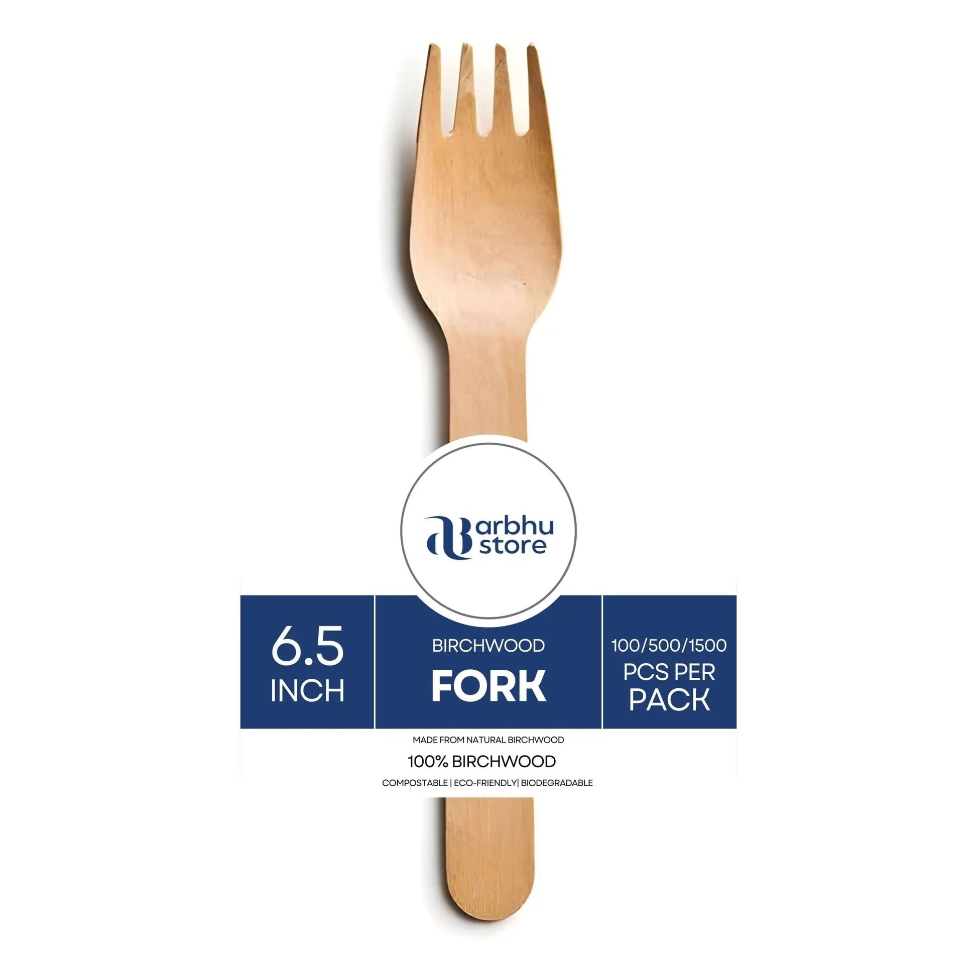 plastic-free wood forks for food service meals