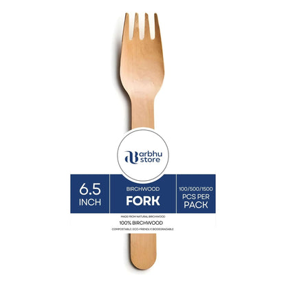 plastic-free wood forks for food service meals