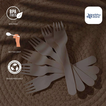 100 piece birchwood fork pack for sustainable dining
