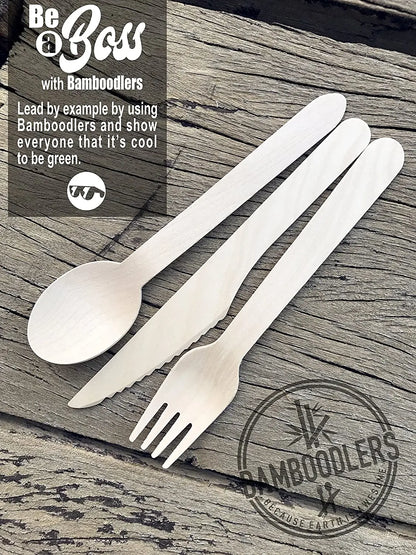Arbhu birchwood forks for sustainable tableware