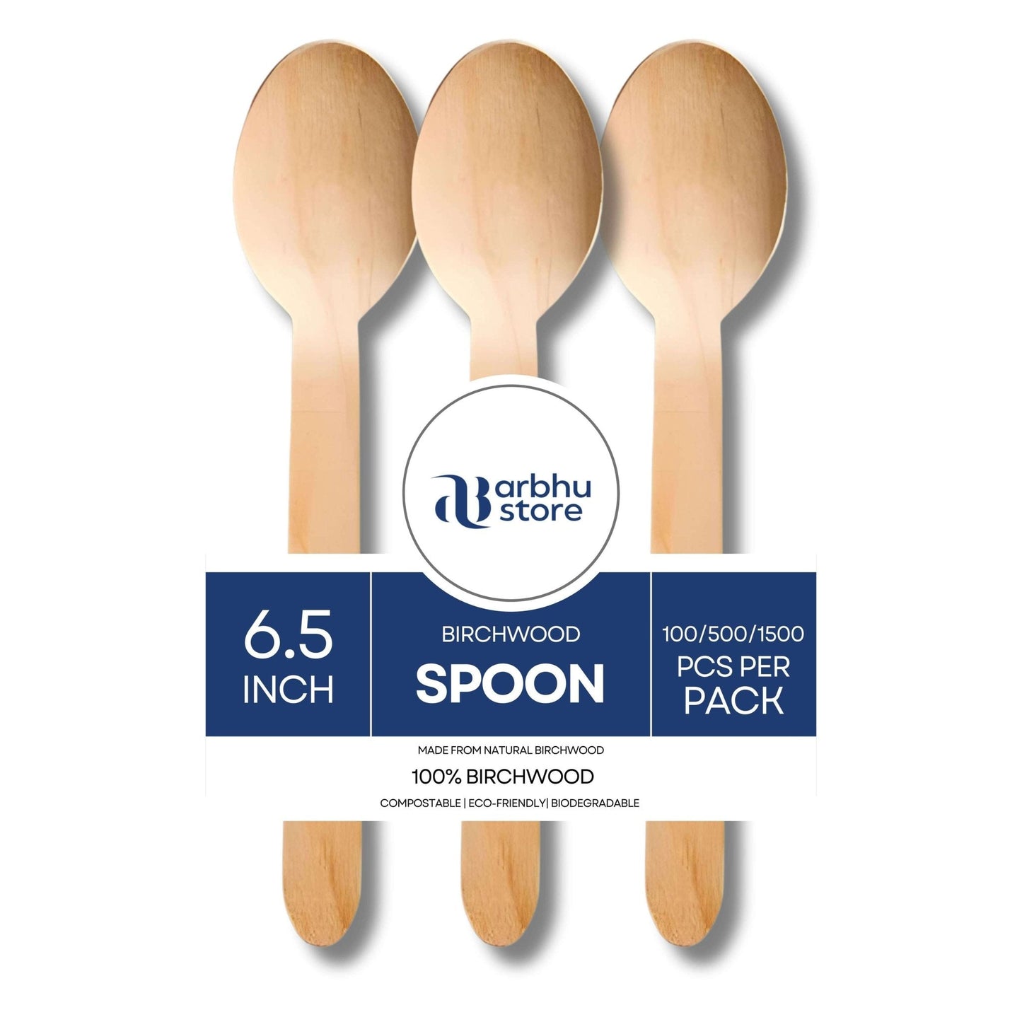 100 piece birchwood spoon pack for events