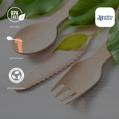 smooth natural wooden spoons for low-waste meals