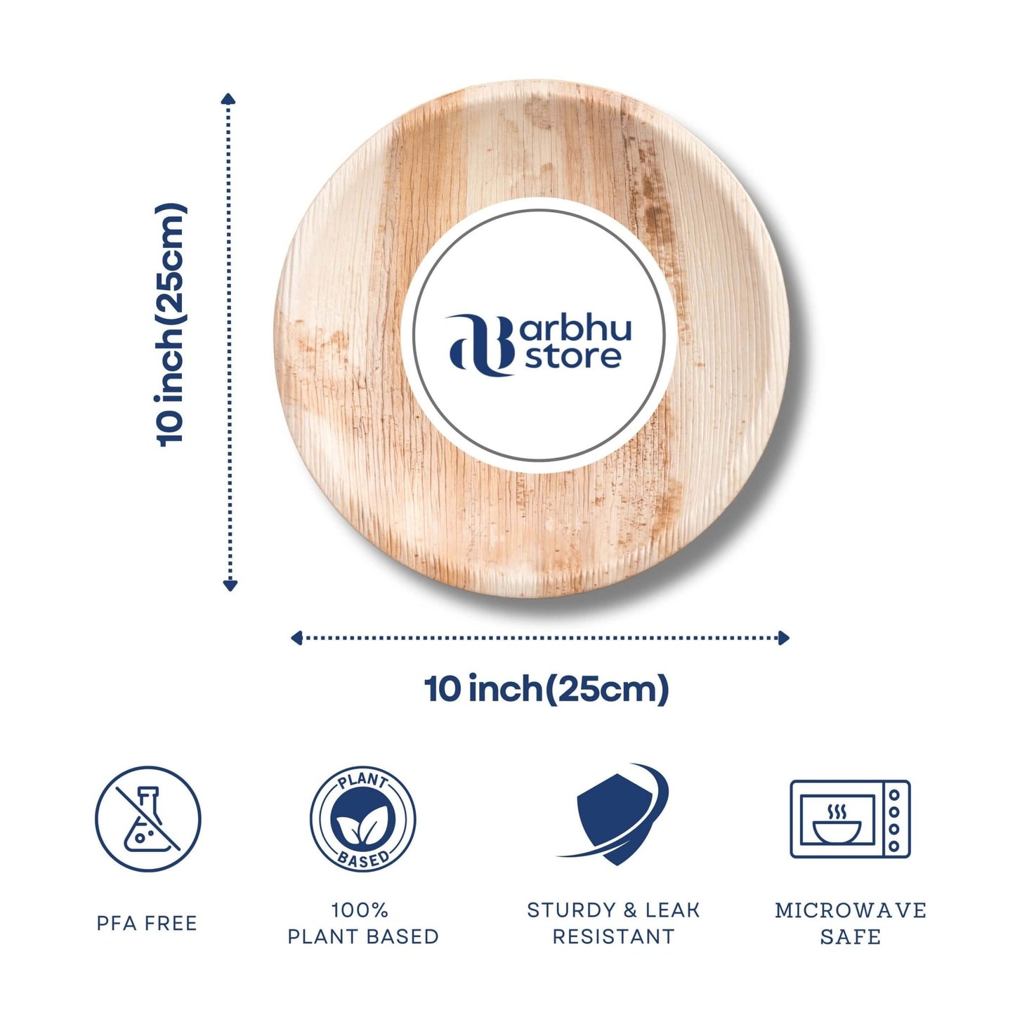 eco-friendly round palm leaf plates for parties