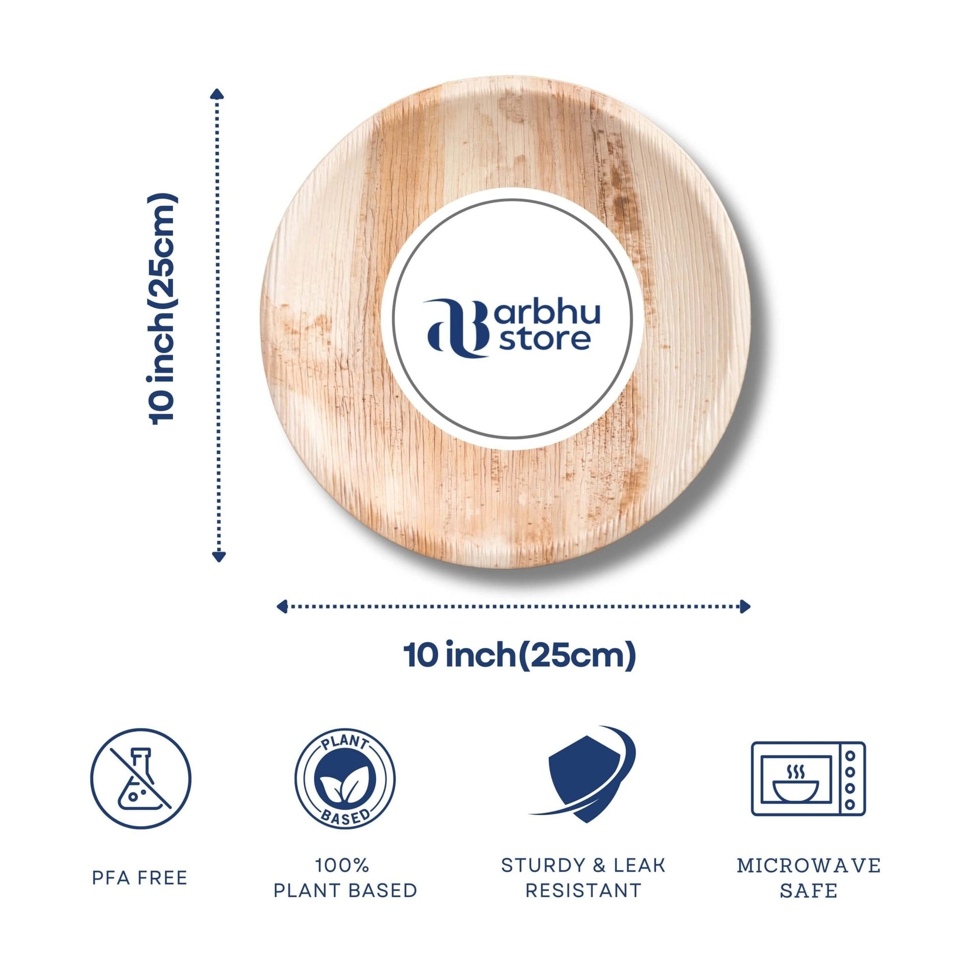eco-friendly round palm leaf plates for parties