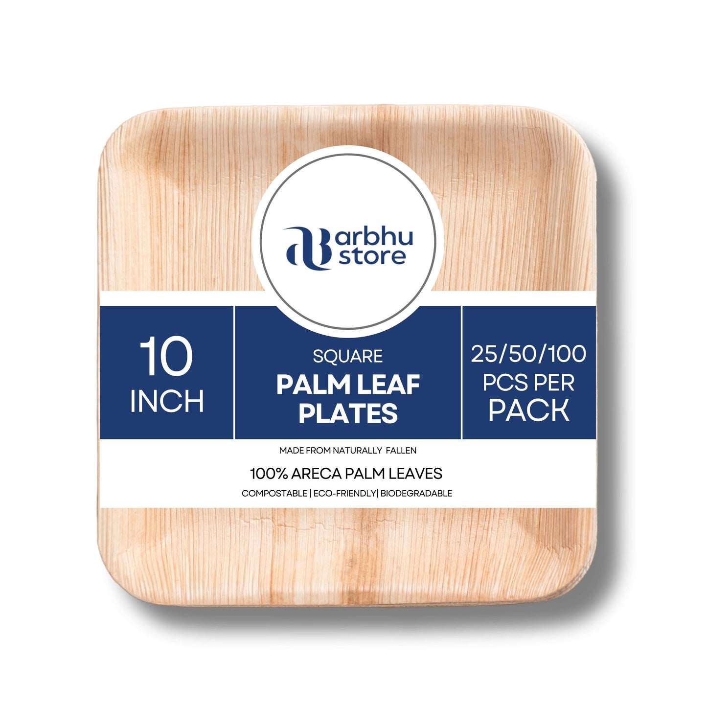 10 inch square palm leaf plates for compostable dinnerware