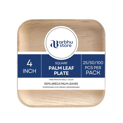 4 inch square palm leaf plates for samples and desserts