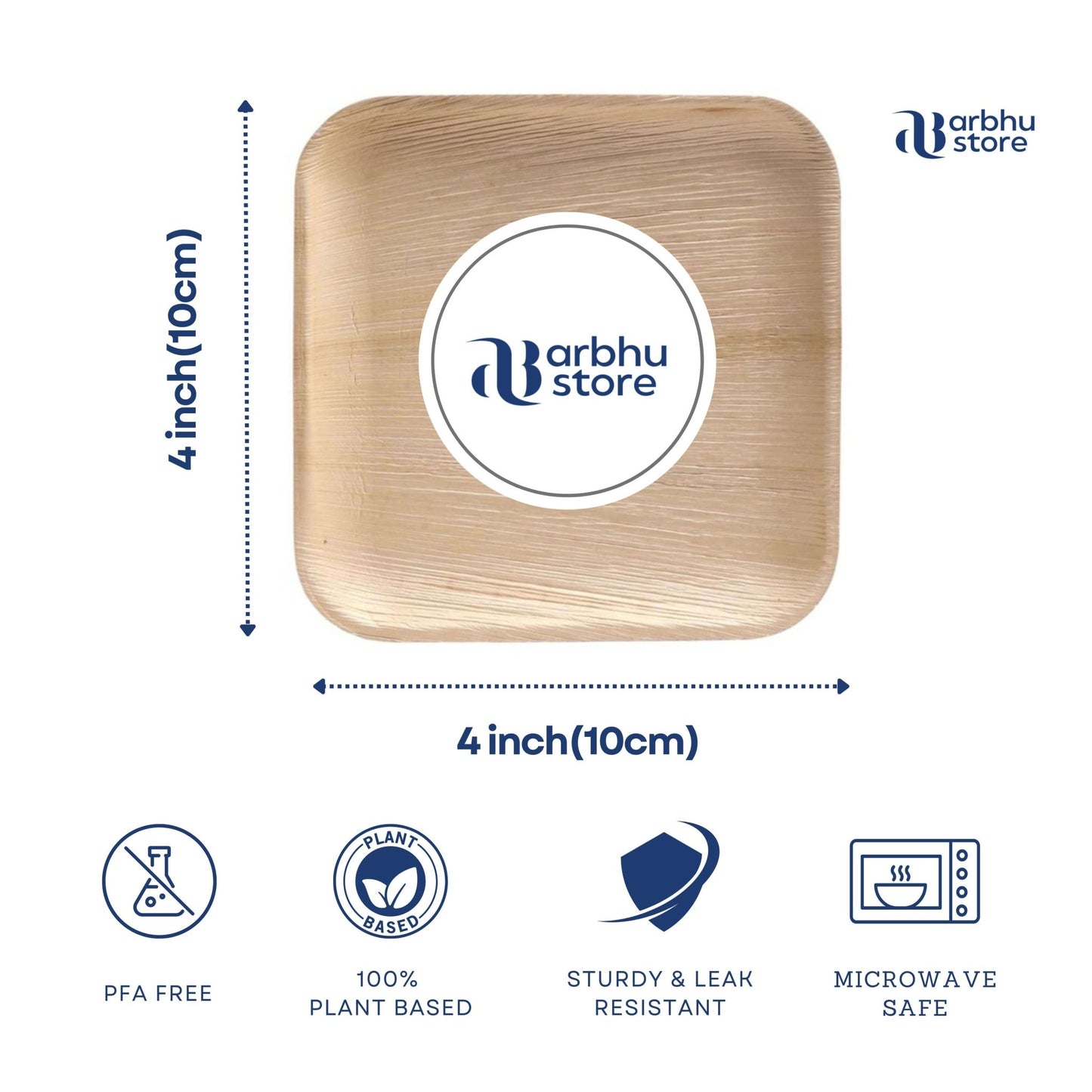 small areca palm leaf square plates for party portions
