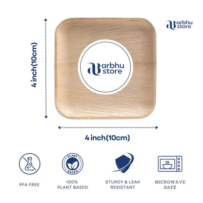small areca palm leaf square plates for party portions