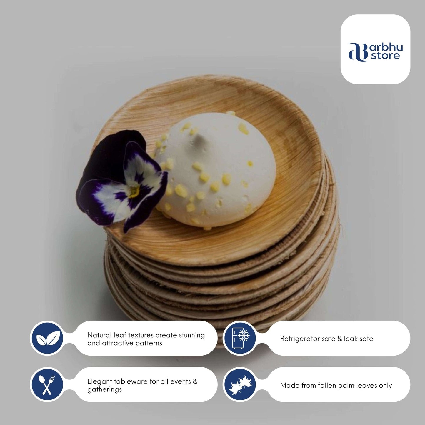 natural palm leaf bowls for dips and small portions