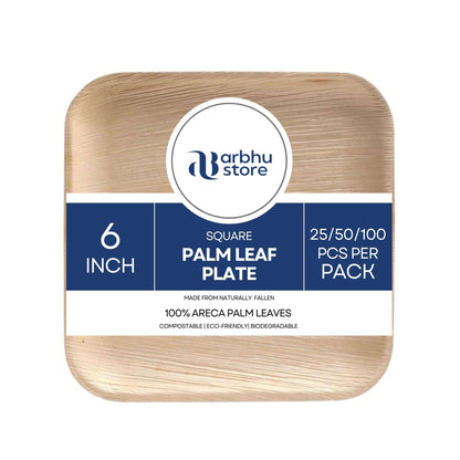 6 inch square palm leaf plates for appetizers and snacks
