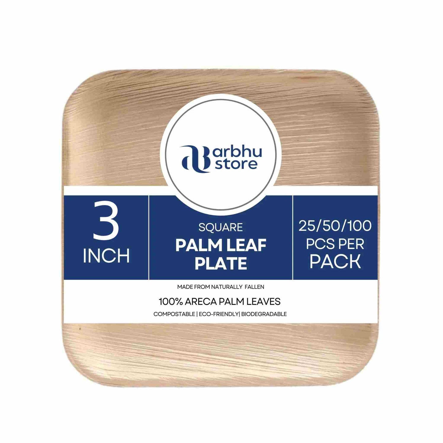 Arbhu 3 Inch Palm Leaf Mini Bowls for Sauces and Dressings