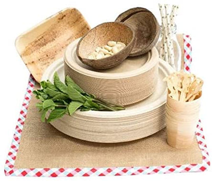 8 inch round palm leaf plate for biodegradable dining